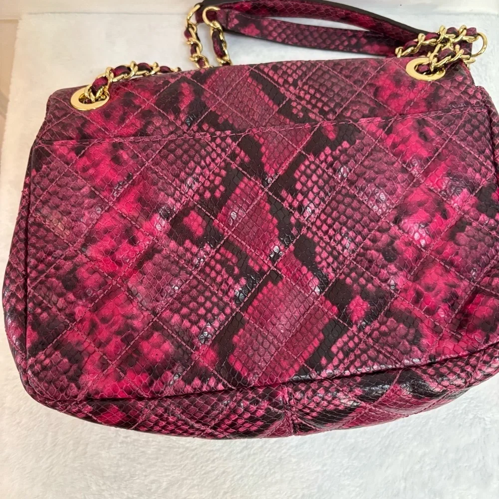 Michael Kors Sloan Large Quilted Embossed-Leather Shoulder Bag